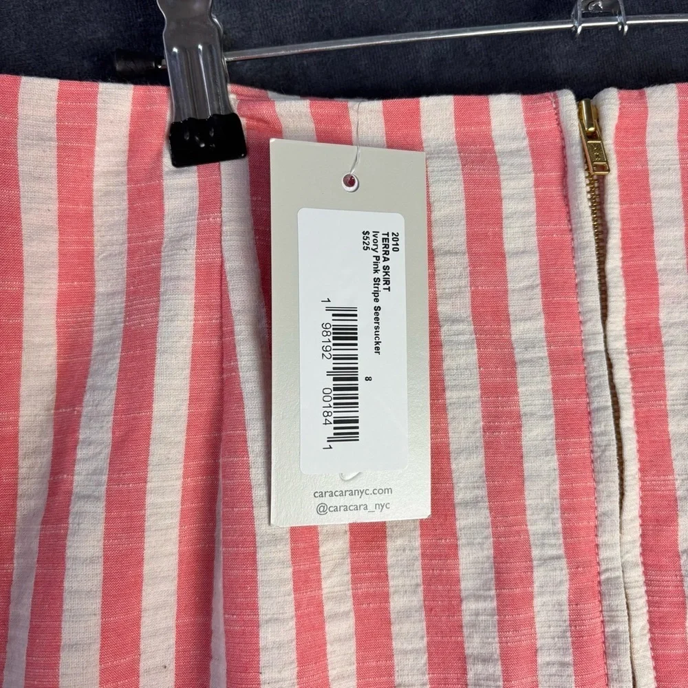 Cara Cara Terra Pink/Ivory Seersucker Skirt – Sz 8 (NWT)